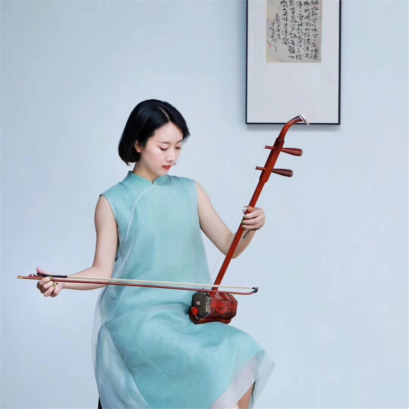 木雕二胡正宗小叶紫檀工艺品摆件