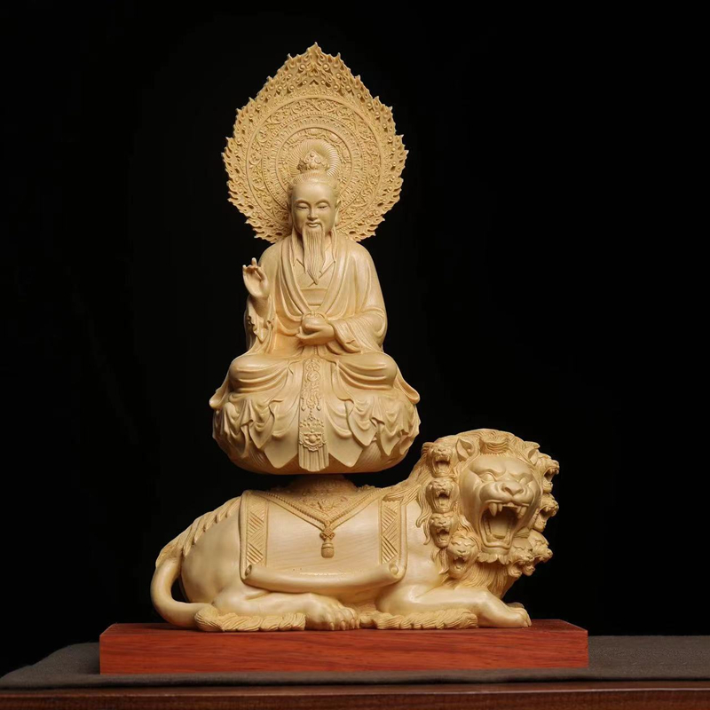 青华大帝木雕道家人物太乙真人