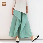 穿搭高级感 宽松显瘦穿夏季 不规则设计感褶皱休闲裙裤 女士气质大码