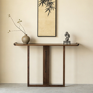 黑胡桃木玄关桌宋氏美学宋式 条几禅意中堂供桌 条案家具实木新中式