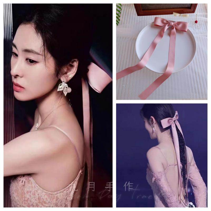 张碧晨同款蝴蝶结发夹头饰