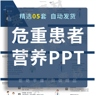 危重患者营养支持和护理PPT成品课件模板护士肠内肠外学习素材ppt