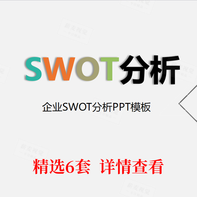 产品项目方案SWOT分析PPT模板 精美企业计划案例模型态势图表素材