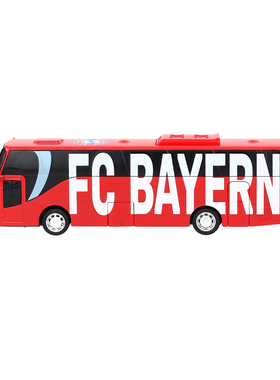 进口拜仁大巴车开门摆件发声拉力玩具车官方正品53314品德居