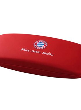 进口拜仁周边眼镜盒红色球迷墨镜收纳盒官方正品20609品德居