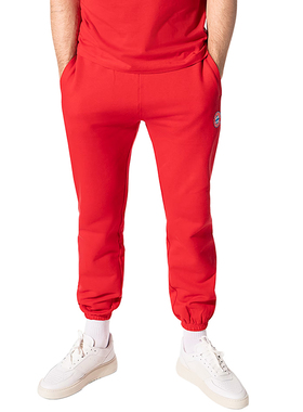 进口拜仁周边收腿长裤男士红色纯棉内起微绒官方正品34885品德居