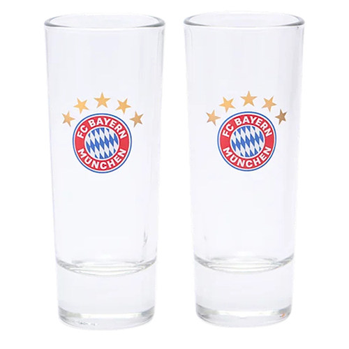 进口拜仁周边烈酒杯彩色Logo透明玻璃白酒杯官方正品28686品德居