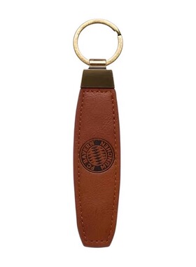进口拜仁钥匙扣车钥匙棕色皮质压花logo官方正品32651品德居现货