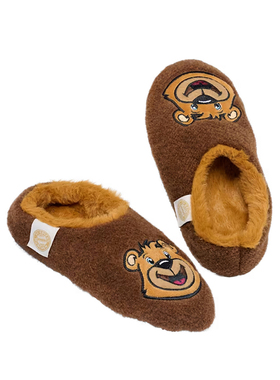 进口拜仁周边棉拖鞋少儿棕色刺绣伯尼熊包跟官方正品32845品德居