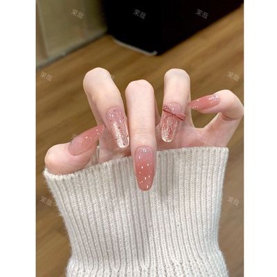 【甜茶奶咖】纯手工定制新款美甲拆卸穿戴甲T0289