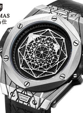 RUIMA概念简约潮牌手表个性设计潮人休闲手表男欧美大盘男表533G