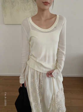 自由简意。裸感U领女打底衫TA-2550简约 通勤 韩版 气质