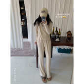 25147女家居服套装 ulu风 羊绒感连帽秋宅衣D 春秋冬