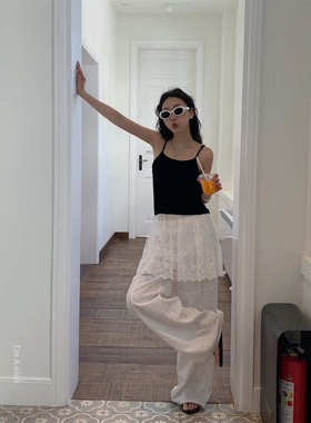 A+宽肩刺绣背心女芭蕾公主。吊带蕾丝裙A-6565