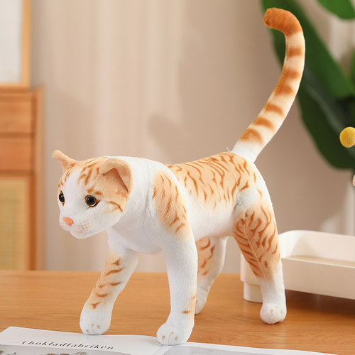 仿真虎纹猫咪公仔橘猫玩偶