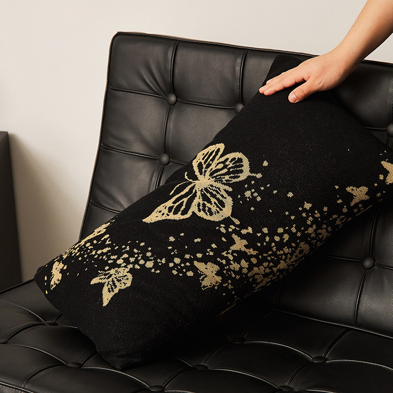 银柏家纺现代简约高端提花黑金花色轻奢全棉沙发装饰靠枕靠垫腰靠,居家布艺,靠垫/抱枕,淘宝优惠券,粉丝福利购,淘宝优惠卷