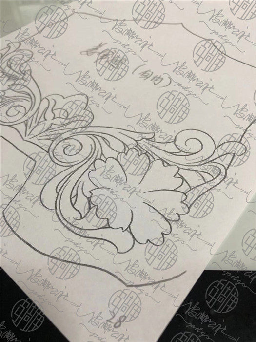 j028皮雕大师唐草手稿-姜官超(自由)
