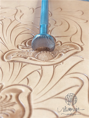 日本CARFT皮雕印花工具 C454 半圆花心修饰工具