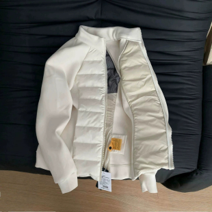 白色排骨羽绒棉服男冬季立领修身内胆青少年户外运动情侣短款外套