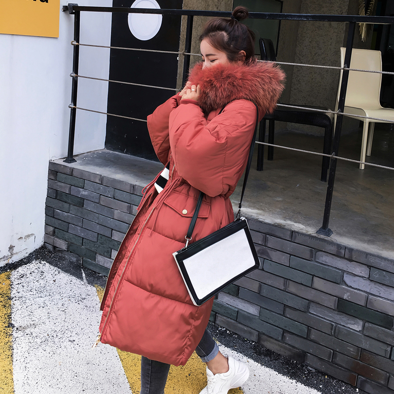 软妹棉服中长款过膝2018新款韩国羽绒棉衣女反季ins加厚冬外套潮