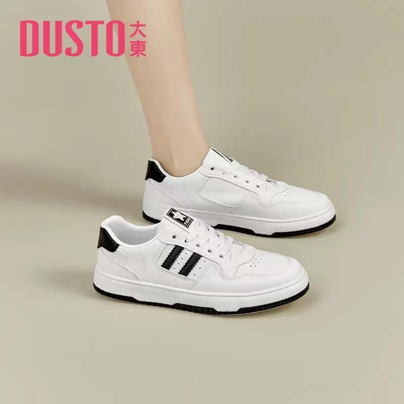 大东时尚板鞋24春季新款休闲风低跟平底小白鞋拼色女鞋24C7029