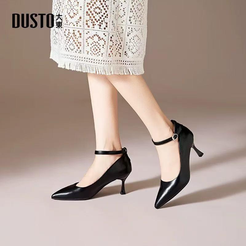 大东时装鞋24秋季新款时尚优雅细跟高跟一字扣尖头24Q1015