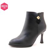 细跟短靴欧美气质尖头细跟高跟侧拉链女鞋 女鞋 新款 大东24冬季