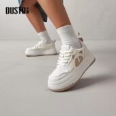 大东面包鞋 休闲简约圆头中跟平底系带24Q3335 时尚 24秋季 新款