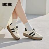 24秋季 新款 时尚 大东休闲鞋 简约圆头中跟平底系带面包鞋 24Q1399