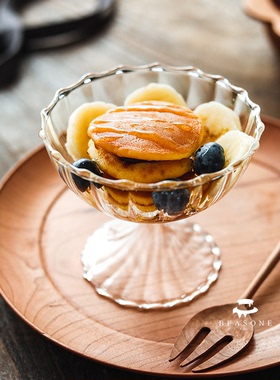 AMAGOUR 耐温冰激凌冰淇淋甜品冷饮奶昔红酒布丁高硼硅颜值玻璃杯