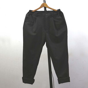 锥形小脚裤 清仓大码 男黑色宽松百搭靴裤 休闲9九分裤 子 潮流哈伦裤