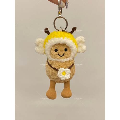 jellycat趣味花生包包挂饰钥匙扣娃衣可爱帽子手工钩织定制可挂件