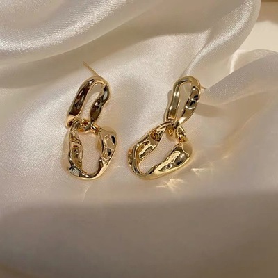 SUGAR不规则金属耳钉韩国东大门