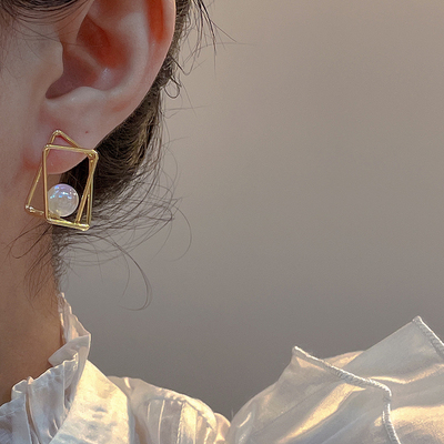 小众设计！人鱼姬珍珠耳钉