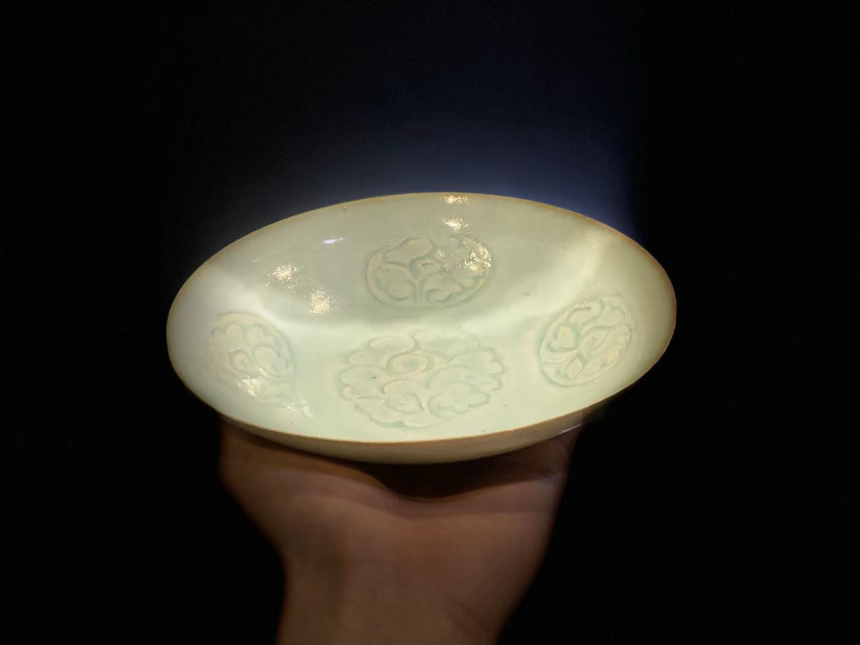 古器物南宋时期湖田窑青白瓷五花盘壶承五海棠大师级文房笔洗赏器