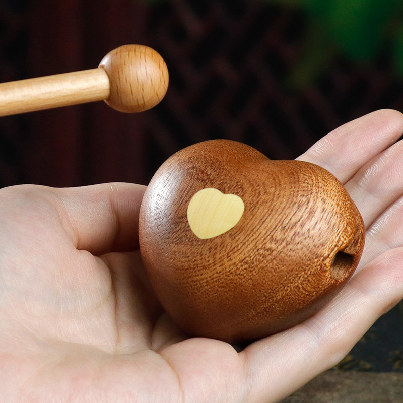 解压神器木质雕随身木鱼心心相印送朋友同学闺蜜情侣对象可爱礼物,家居饰品,装饰摆件,淘宝优惠券,粉丝福利购,淘宝优惠卷