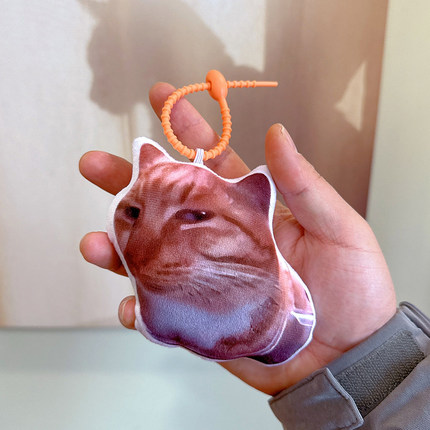 无白边猫玩偶挂件新鲜哥毛绒钥匙扣丑猫来图定制猫咪周边生日礼物