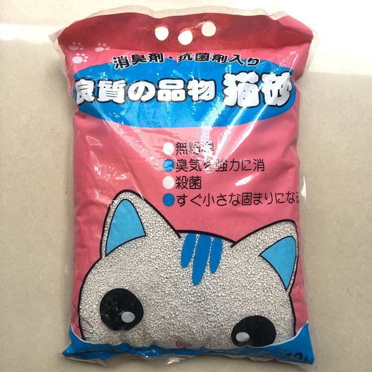 广东免邮香味猫砂薰香型出口日本优质猫砂 除臭杀菌低粉尘猫砂10L