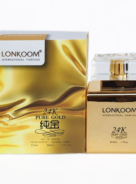 LONKOOM朗金女士香水24K纯金轻奢优雅持久留香女清新专柜正品50ml
