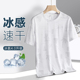 新款 短袖 2025男加肥加大码 T恤排汗抗菌驱蚊冰丝功能面料运动半袖