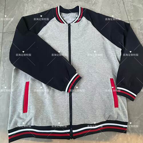 来图定制学生加厚一体绒棒球服