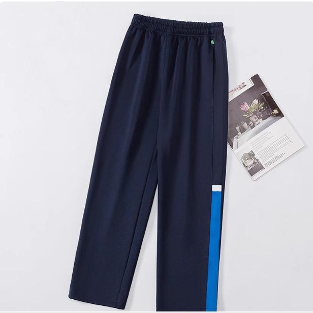 有兜加反光条宝蓝色5厘米校裤