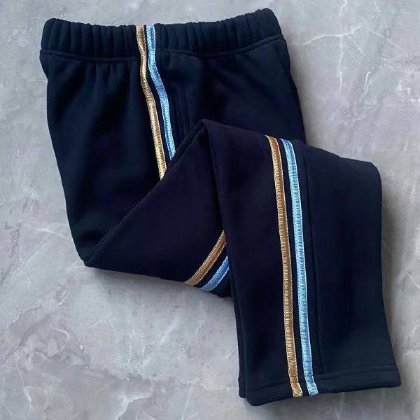 加厚金丝边订做中小学生校服裤子