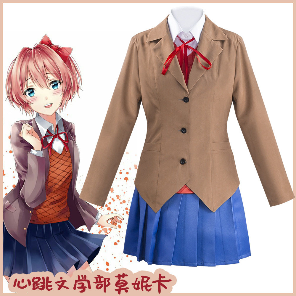 doki doki literature club文学俱乐部心跳文学部monika莫妮卡cos