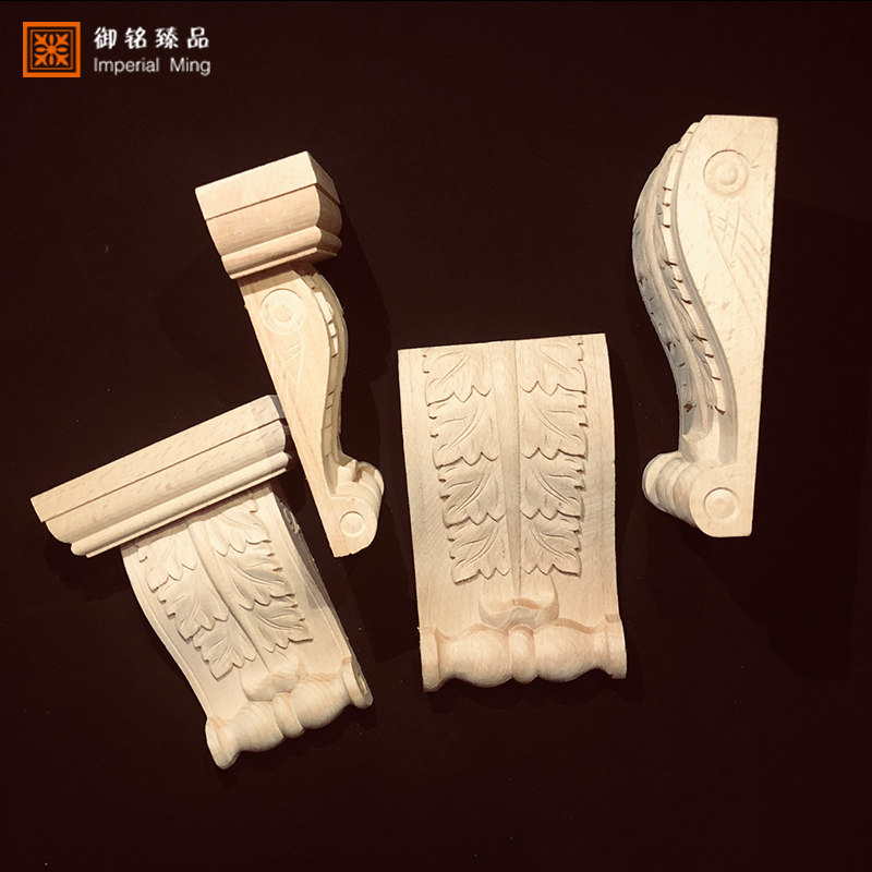 实木罗马柱头欧式木梁托垭口装饰图片