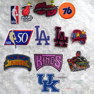 熨烫背胶刺绣布贴A602篮球队标体育标志徽章衣服补丁补洞装 饰贴花