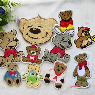 毛衣饰品衣贴手工缝制毛线贴卡通熊衣服补丁补洞贴衣帽装 饰品M506