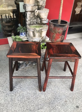 榫卯客厅方凳大红酸枝木明清古典