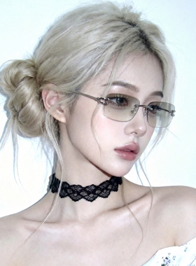 无框Y2K辣妹UV400防紫外墨镜