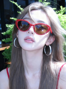 复古猫眼大框防紫外线太阳镜女